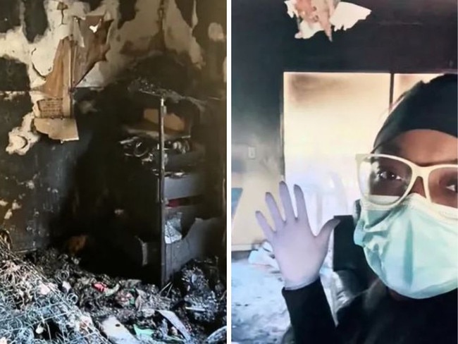 ‘My Wi-Fi router caught fire and destroyed my home’. Picture: TikTok/yeahthatskeeee