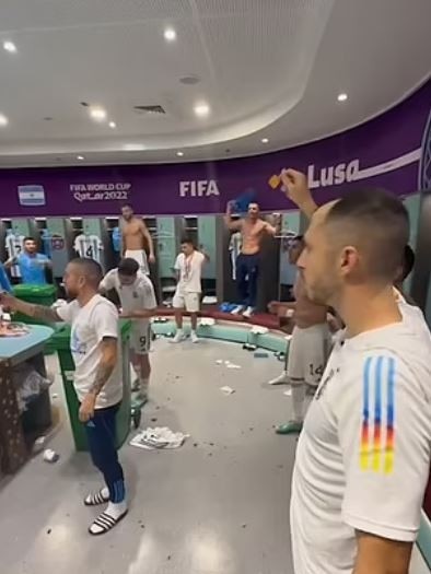 inside the Argentina dressing room