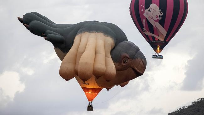 Patricia Piccinini’s hot air balloon sculpture Skywhale. Picture: NCA NewsWire/Gary Ramage