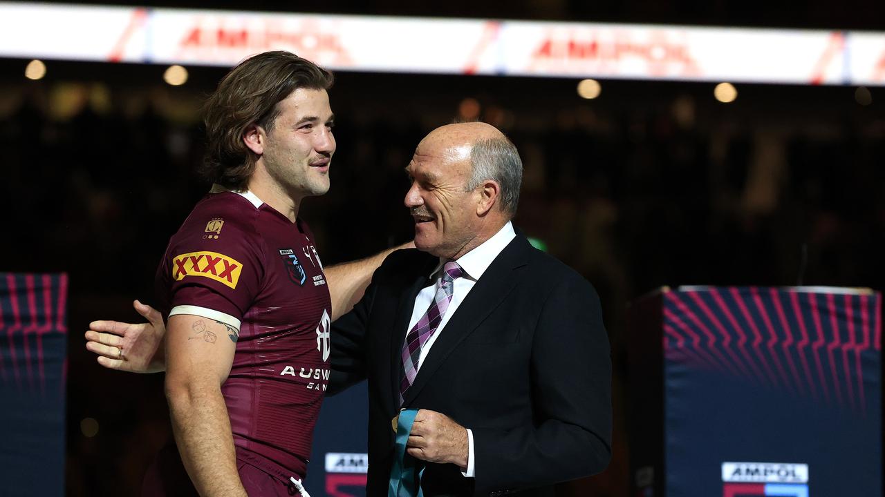 Patrick Carrigan wins the Wally Lewis Medal during game 3, the decider, of the State of Origin series between Queensland and New South Wales at Suncorp Stadium. Pics Adam Head