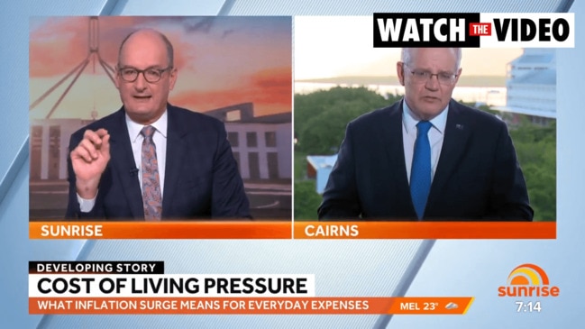 Fired-up Kochie grills PM Scott Morrison over inflation woes (Sunrise)