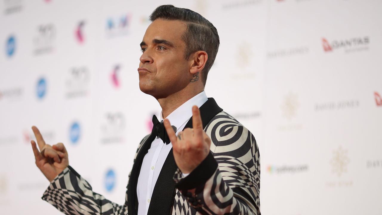 Robbie Williams arrives for the 30th Annual ARIA Awards in 2016.