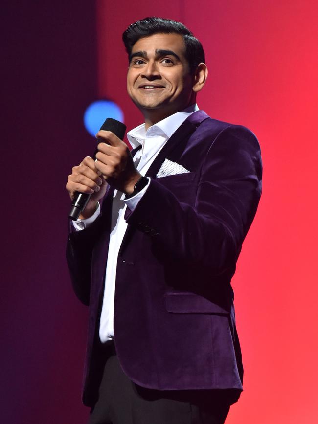 Dilruk Jayasinha talks roids at The Opening Night Comedy Allstars Supershow. Picture: Jim Lee Photo