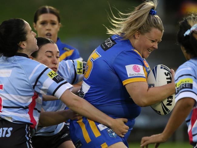 Jess Crouch leads City up field. Picture Warren Gannon Photography