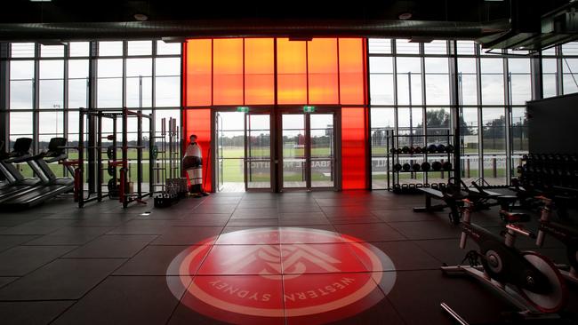 The gym at the Wanderers’ new training ground. 