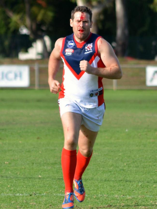 Former Eastern Park footballer Michael Friel pictured in the match against Kilburn. Picture: Mathew Long/LongTime Photography.