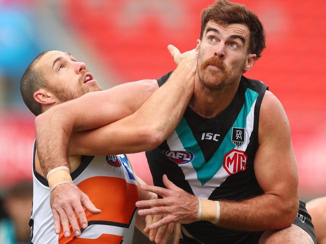 Port ruckman Scott Lycett in action. Picture: Chris Hyde/Getty Images