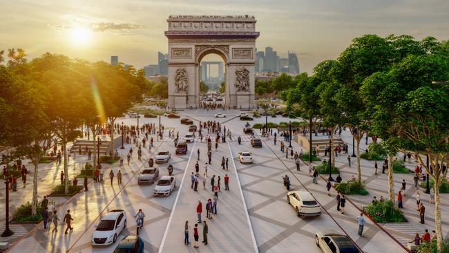 An artist’s impression of the makeover of the Champs-Elysees. Picture: PCA-STREAM