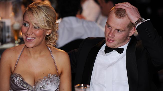 Adam Cooney looking a little nervous at the Brownlow Medal.