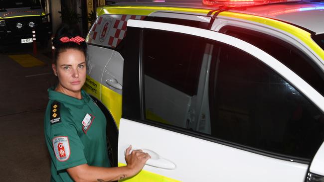 Paramedic Samantha Cooper urged Territorians to be safe on the roads. Picture Katrina Bridgeford.