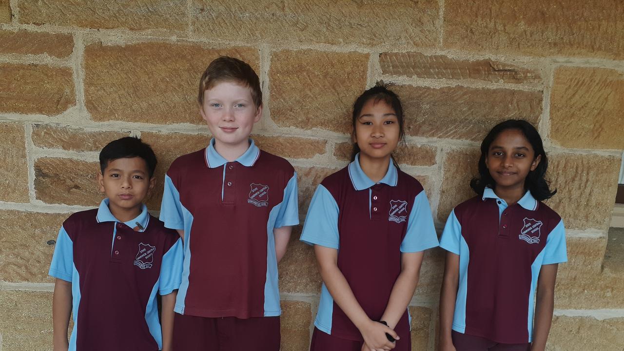 Warwick Central State School 2022 captains Mark Masculino, William Buchan, Roma Antonio, and Swetha Chandran.