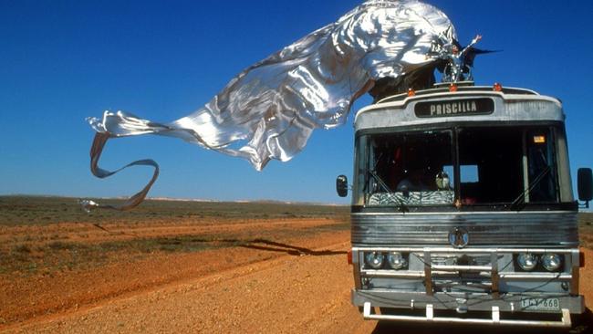 A scene from The Adventures Of Priscilla Queen Of The Desert.