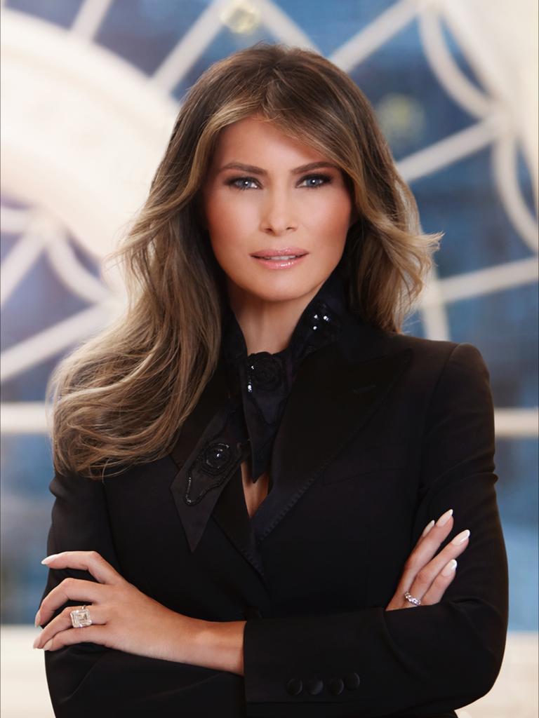 Melania poses for her previous portrait. Picture: The White House via Getty Images