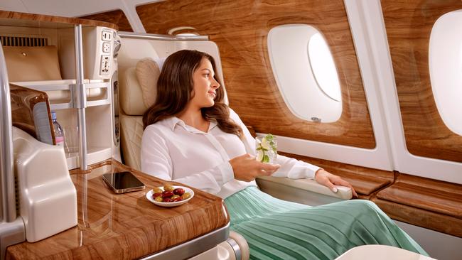 The newly refurbished Business Class on Emirates for T+L.