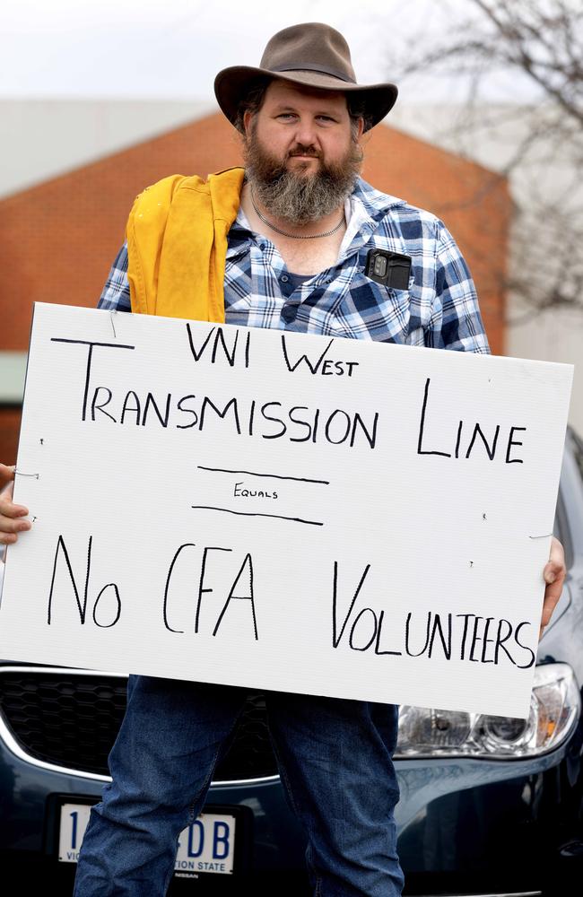 Justin Armstrong at the protest. Picture: David Geraghty