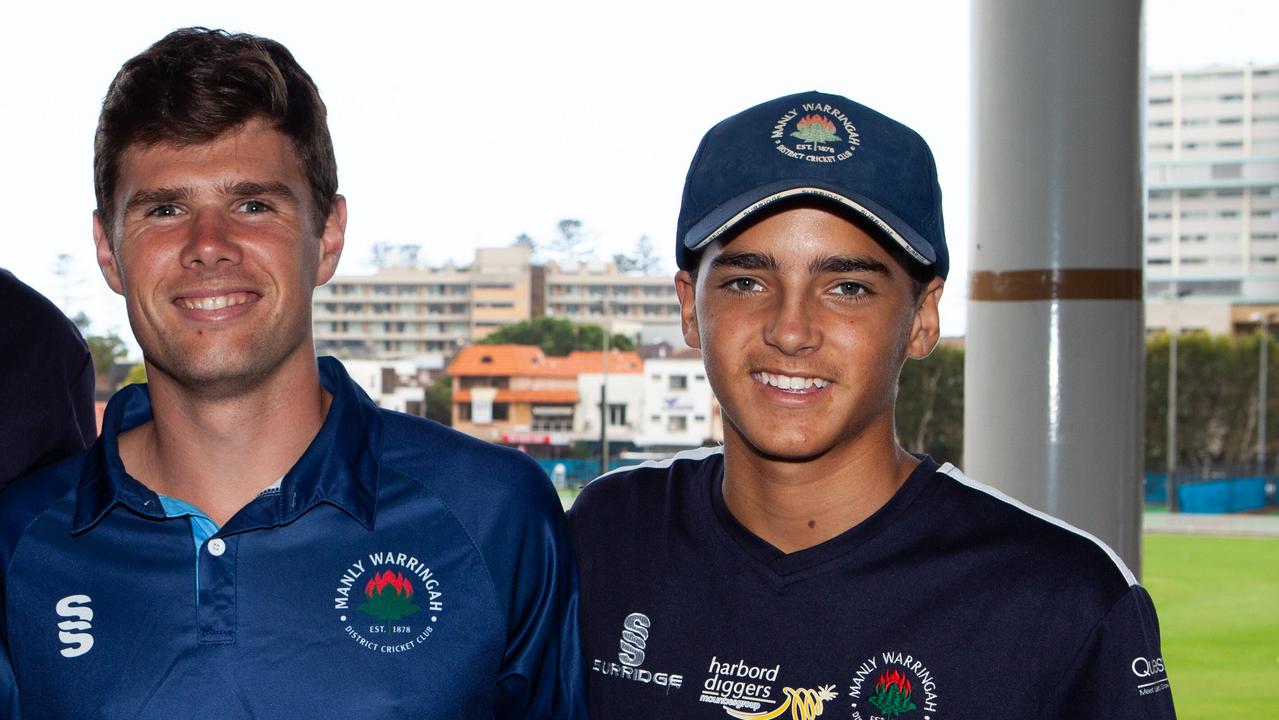 Joel Davies, left, is a star on the rise in NSW cricket.