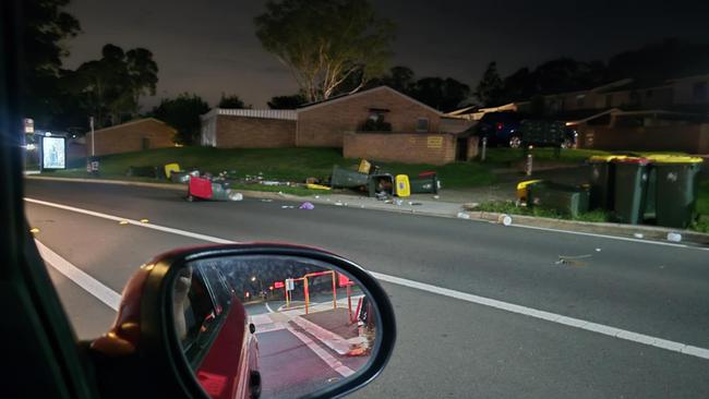 A DoorDash driver witnessed the aftermath of the spree on his shift last night, tracking the trail of destruction over at least 10km. Picture: James Poke