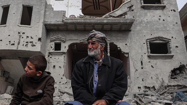 Palestinians inspect the damage to a building after overnight Israeli bombardment in Rafah on March 29. Picture: AFP