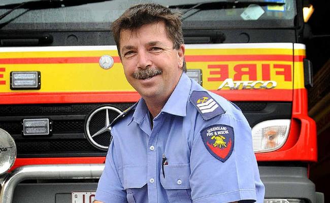 Gympie Senior Firefighter Bill Edgar was recognised for 25 years of service. Picture: Renee Pilcher