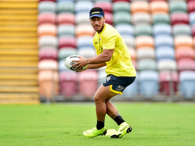 NRL; North Queensland Cowboys pre-season training at Townsville Football Stadium. Valentine Holmes. Picture: Alix Sweeney