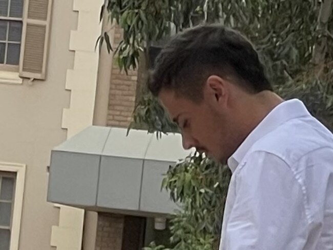 Jessy Brown leaves court after being sentenced for his role in the vicious assault