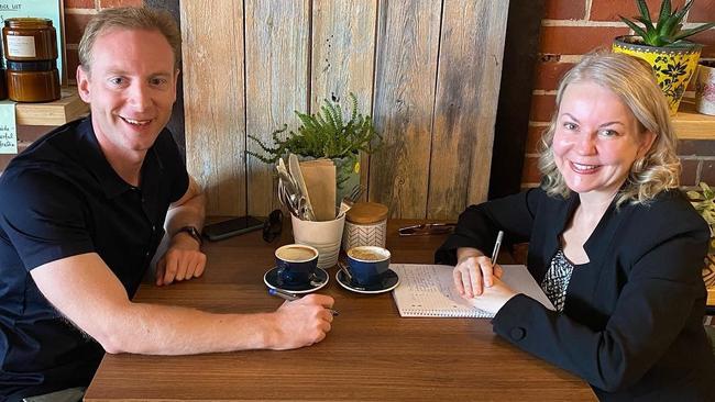 City of Holdfast mayor Amanda Wilson is the new Liberal candidate for seat of Black, pictured with David Speirs when he was the local MP. Picture: Instagram