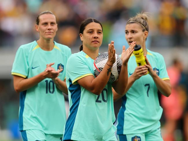 Socceroos legend Robbie Slater believes it would be harsh to strip Sam Kerr of her captaincy of the Matildas. Picture: Getty Images