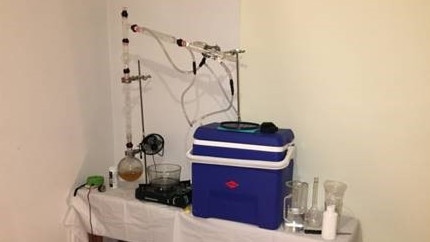 A meth lab uncovered by the police clandestine laboratory squad. Picture: Victoria Police