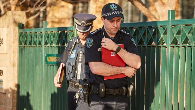 Police were called a Catholic school north of Adelaide, where a female student was stabbed. Picture: Matt Loxton
