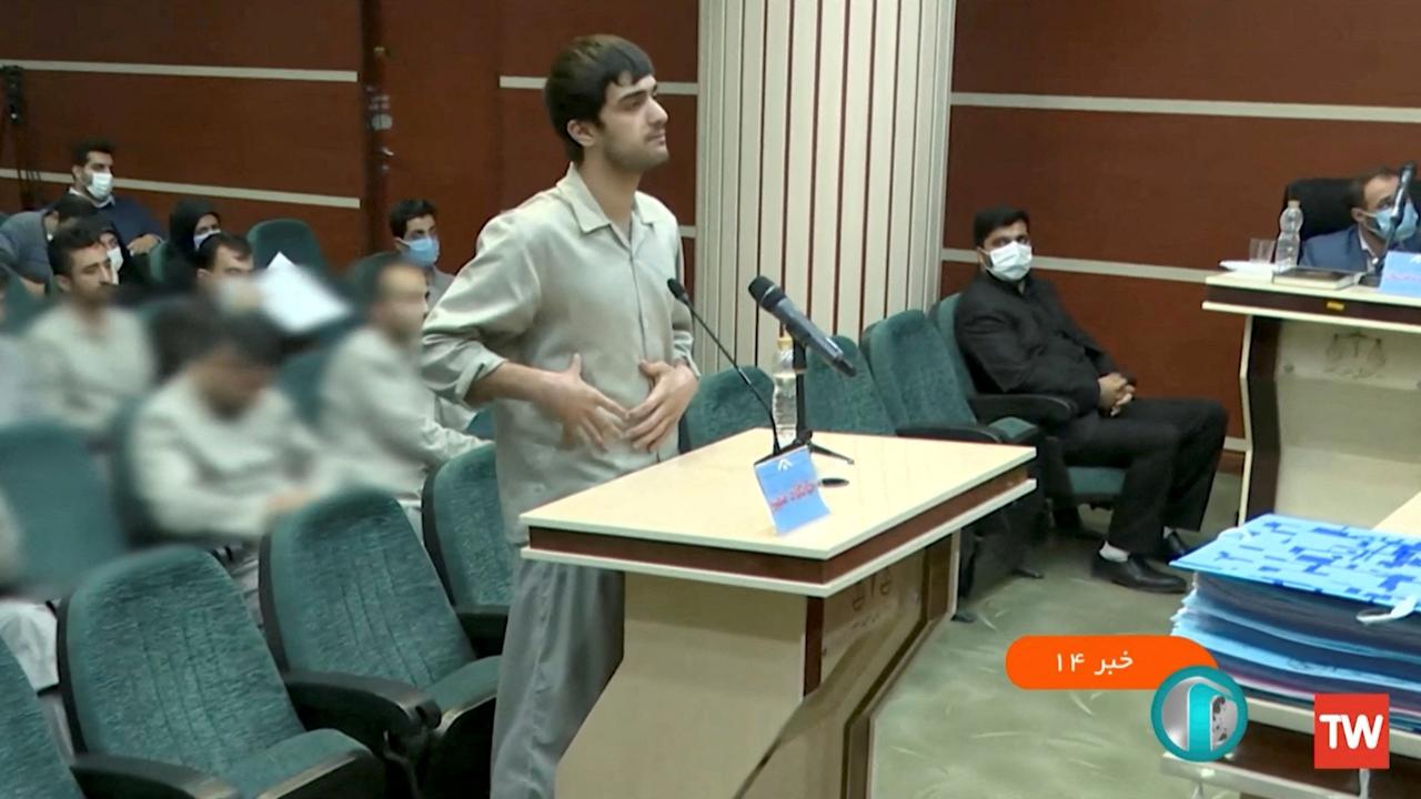 Mohammad Mehdi Karami, pictured here in court, was reportedly given just 15 minutes to defend himself with his life on the line. Picture: Reuters