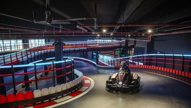 McQueens Tavern and Gaming, Adelaide: A concept image of the multi-level go-kart track at McQueen's. Picture: Supplied
