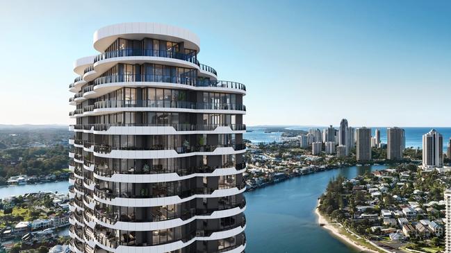 Artist impression of Chevron One tower. Picture: Bensons Property Group