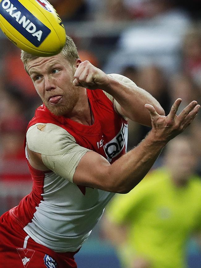 Dan Hannebery is Sydney’s key midfielder. Picture. Phil Hillyard