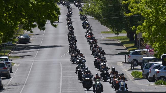 Bandidos OMG from around Australia gathered in Ballarat, Buninyong during their national run. Picture: NCA NewsWire