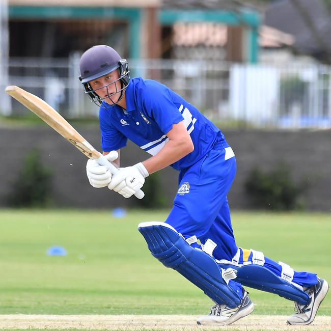 Nudgee College Charlie Henderson GPS First XI cricket between Brisbane State High School and Nudgee College Saturday February 1, 2025. Picture, John Gass