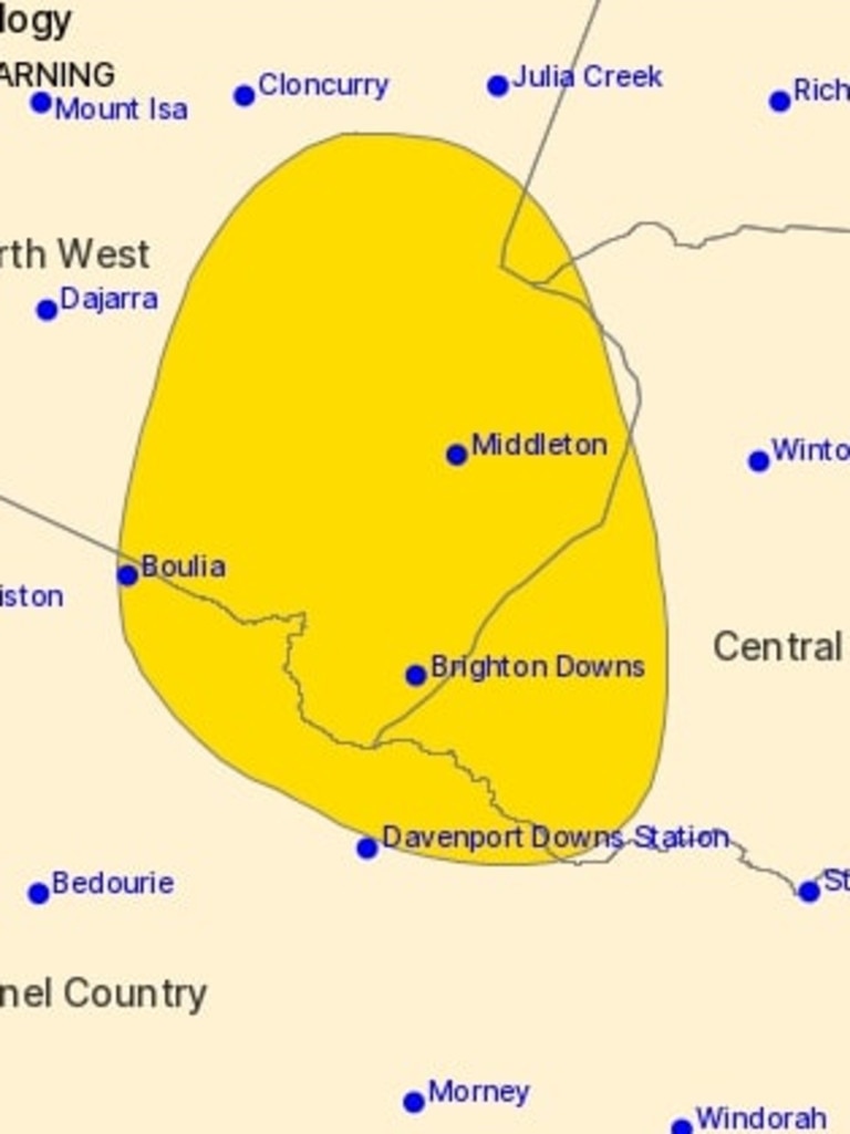 The Bureau has issued a severe weather warning for western parts of the state.