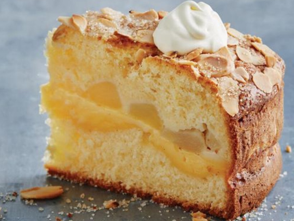 Apple and custard cake.