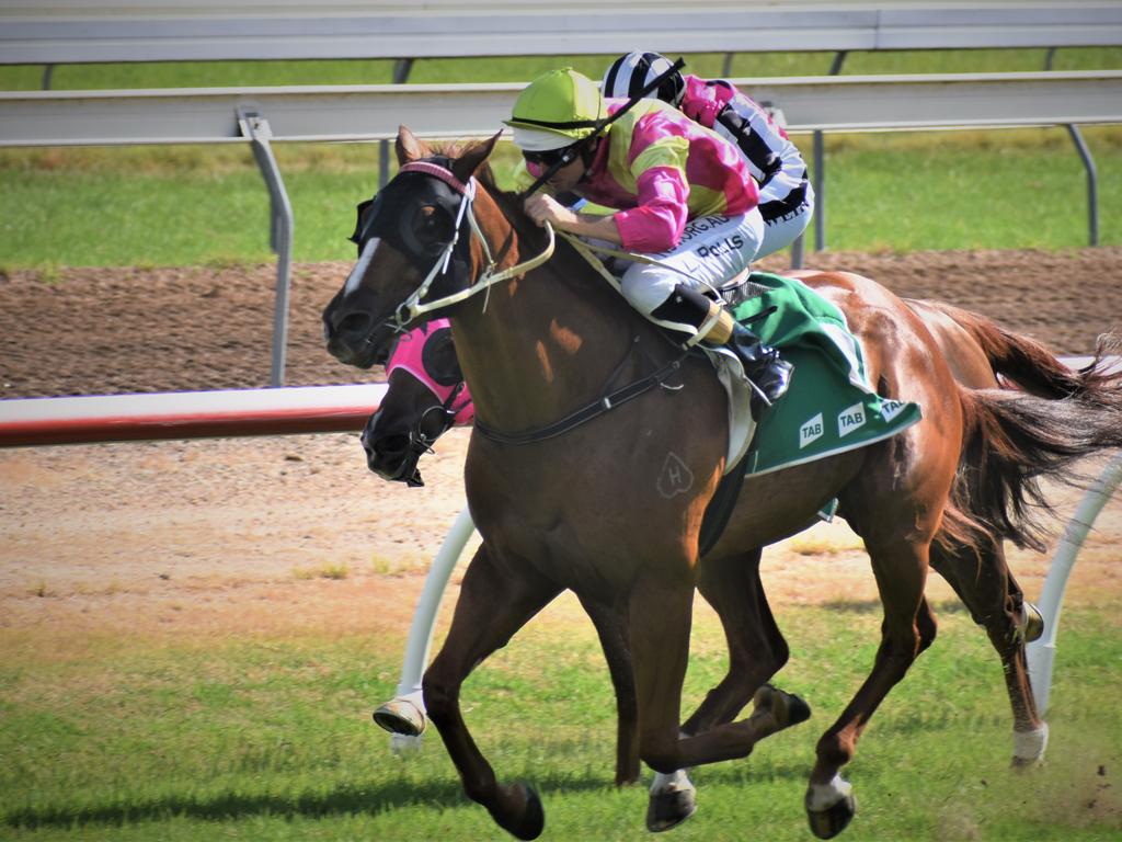 Jockey Luke Rolls rode John Shelton trained Great Marlow to victory in the New Member Benefits CG&amp;E Class 1 Handicap over 1200m at Clarence River Jockey Club in Grafton on Tuesday, 2nd February, 2021. Photo Bill North / The Daily Examiner