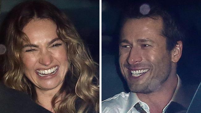 Lily James and Glen Powell have been spotted leaving a party together.