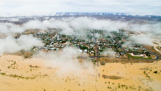 An aerial photo of Winton flooding. Picture: Winton Shire Council