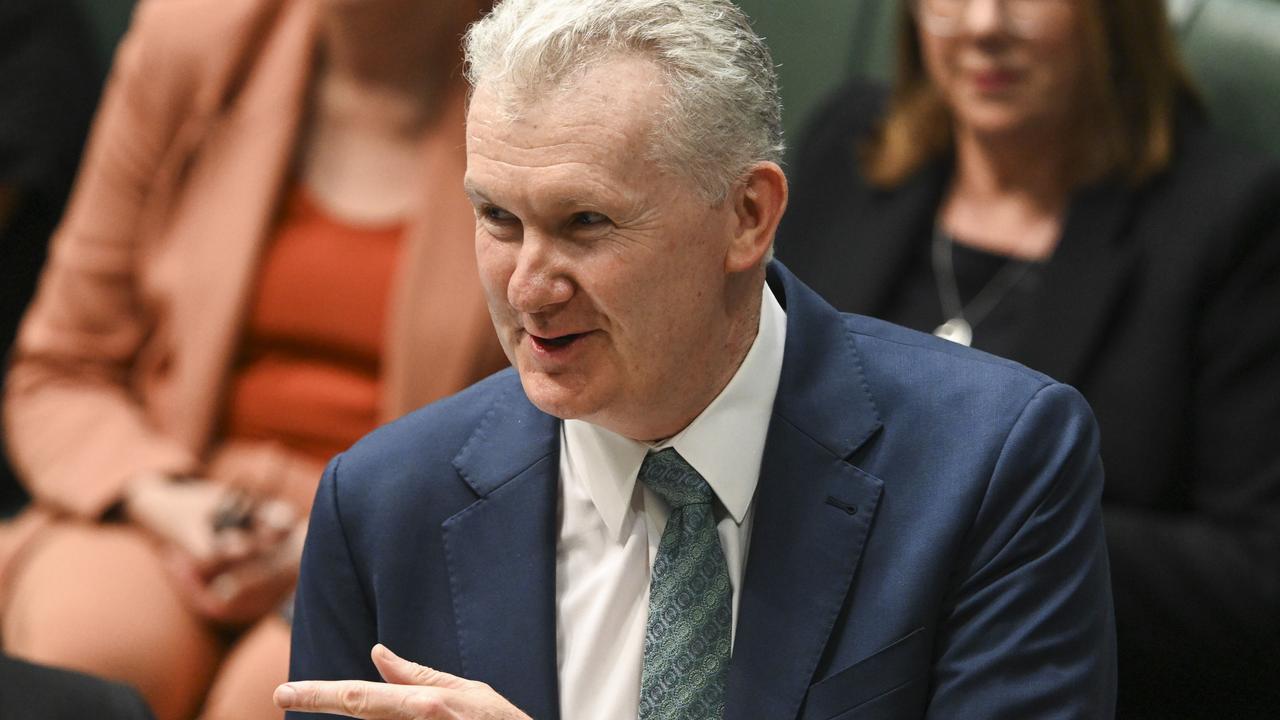 Employment and Workplace Relations Minister Tony Burke has come under fire for an interview where the word ‘genocide’ was used. Picture: NCA NewsWire / Martin Ollman