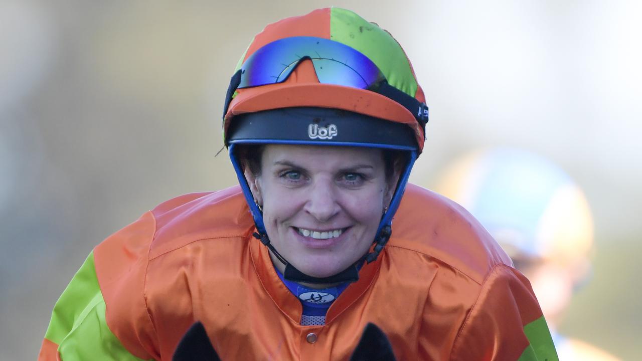 Jockey Jenny Duggan notched a double at Rosehill Gardens with He Ekscels and River Bird. Picture: AAP