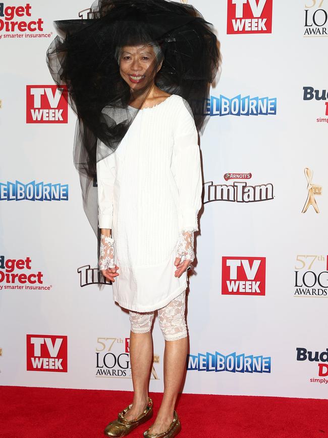 SBS’s Lee Lin Chin in one monster hat.