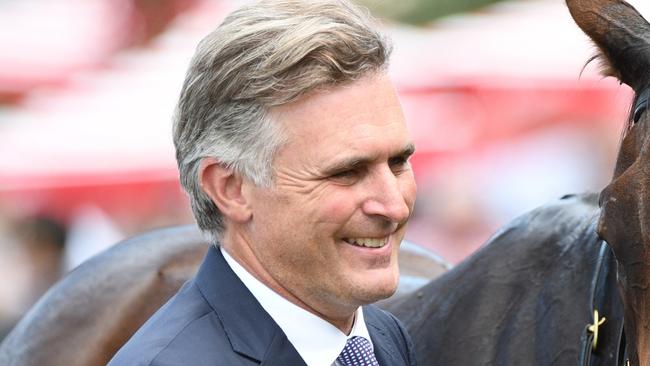 Trainer Tom Dabernig could be smiling again after Calico Jack runs at Warrnambool on Tuesday. Picture : Getty Images.