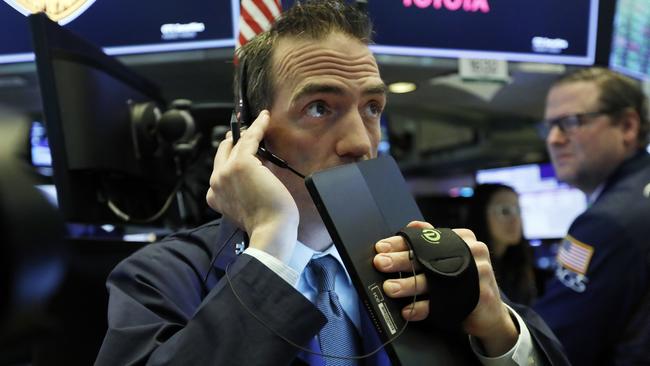 Wall Street sank deeper into the red in a volatile session. Picture: AP