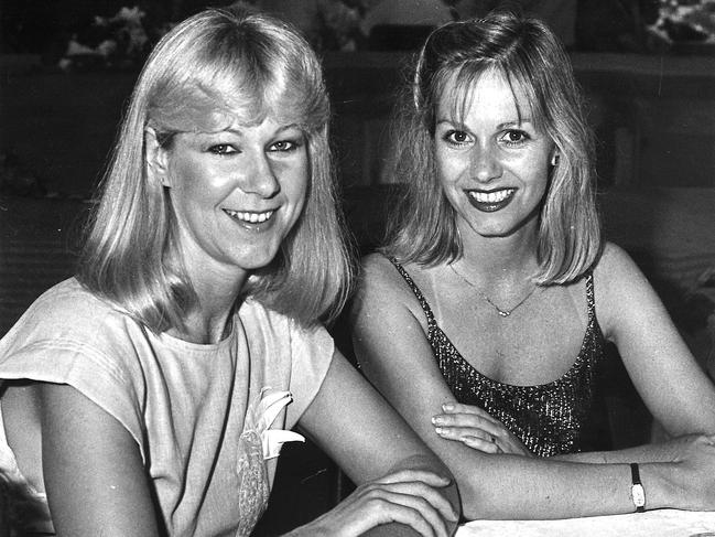 Charmaine Marchesani and Cheryl Abroms at the Italian Club NYE celebratioins in 1982