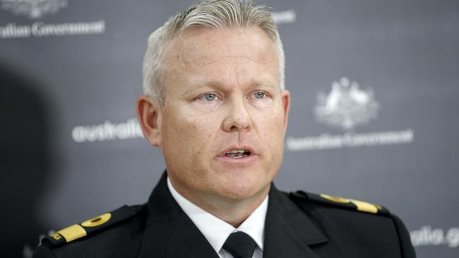 Commodore Eric Young of the Vaccine Operations Centre says Australia still has capacity to ramp up its vaccine rollout. Picture: NCA NewsWire / David Geraghty