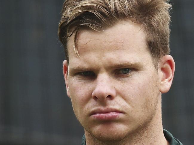 ADELAIDE, AUSTRALIA - DECEMBER 06: Steve Smith of Australia looks on during an Australian nets session at Adelaide Oval on December 6, 2014 in Adelaide, Australia. (Photo by Ryan Pierse/Getty Images)