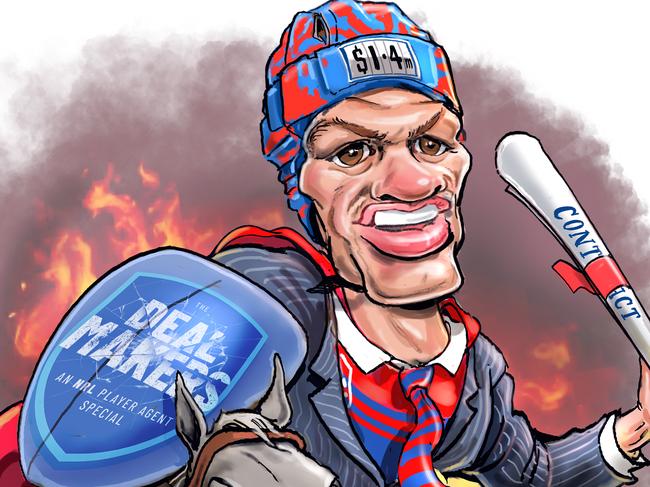 Kalyn Ponga negotiated his own record deal. Artwork: Scott 'Boo' Bailey