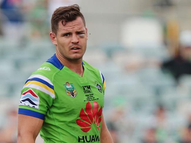 Aidan Sezer during round one against the Panthers.